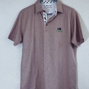 HL Sport Mens Bamboo performance Tee‎ mate Print Sport Golf Polo Size Small